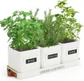 Produktbild: PERFNIQUE Kräutergarten für den Innenbereich, Pflanzgefäß-Set mit Tablett, Bau