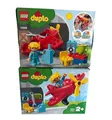 Produktbild: 2x LEGO DUPLO 10908 Flugzeug mit Pilot Werkstatt Werkzeug rot - NEU⭐️
