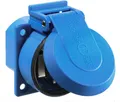 Produktbild: as-Schwabe Schutzkontakt-Einbaudose Blau mit Klappdeckel 230V 16A IP54