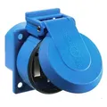 Produktbild: as-Schwabe Schutzkontakt-Einbaudose Blau mit Klappdeckel 230V 16A IP54 - Blau
