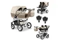 Produktbild: BabyMerc Zwillingswagen Twin Star 5 in 1 inkl. Sportsitze, Autositze und Isos in 16 Farben