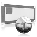 Produktbild: RAWVEL® Bettgitter grau [2m] - Labor geprüft - Rausfallschutz Bett [Eine Seite] - Bettschutzgitter für Kinder & Elternbetten - Inkl. Deutscher Aufbauanleitung & Aufbauvideo