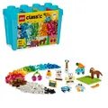 Produktbild: LEGO Classic Bunte Bausteine-Box, kreatives Bauset mit Pferd, Windmühle, Skateboard, Schmetterling, Gitarre, Flugzeug, Einhorn, Haus und Auto-Spielzeug, Geschenk für Jungs und Mädchen ab 4 Jahre 11038