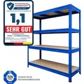 Produktbild: Weitspannregal Steckregal Schwerlastregal Kellerregal RIESENAUSWAHL blau 177x160x60 cm - Blau