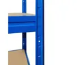 Produktbild: Office Marshal Schwerlastregal Weitspannregal Blau, 7 Größen, 1200 kg Tragkraft, Regal