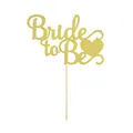 Produktbild: Oblique Unique® Torten Kuchen Topper Aufsatz Bride to Be Hochzeit JGA Junggesellinnenabschied Deko - Gold mit Glitzereffekt Muffin Cupcake Dekoration