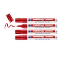 Produktbild: 3000 Permanentmarker - rot - 4 Stifte - Rund-Spitze 1,5-3 mm - schnell trockn...