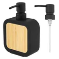 Produktbild: eluno Seifenspender für 300 ml Flüssigseife, mit Bambus und Kratzschutz, schwarz