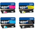 Produktbild: Brother Original TN-421 TN 421 TN421 CMYK 8360 8690 8900 Toner Folie offen NEU