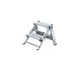 Produktbild: Munk Klapptreppe, Aluminium, stabiler Klappmechanismus, Doppelholme, rutschfest, Trittfläche B 360 x T 205 mm, max. 150 kg, 2 Stufen