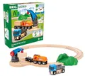 Produktbild: BRIO World – 36028 Starterset Güterzug mit Kran A | Zugset für Kinder ab 3 Jahren