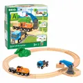 Produktbild: BRIO World Starterset Güterzug mit Kran A 14-tlg. Holzeisenbahn Spielzeug