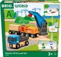 Produktbild: Brio World Eisenbahn Starter Set Güterzug mit Kran A 14 Teile 36028