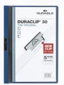 Produktbild: Durable Klemm-Mappe Duraclip (Original 30, Hartfolie, bis 30 Blatt A4, Beutel à 5 Stück) dunkelblau, 222707