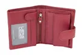Produktbild: LEAS Damengeldbörse und Herren Geldbeutel mit Außenriegel und XXL Kleingeldfach im Wiener Stil mit 3 Scheinfächern im Hochformat Echt-Leder, rot - Special-Edition