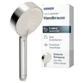 Produktbild: HANSA BASICJET Duschkopf mit 3 Strahlarten I Handbrause Dusche I Anti-Kalk Funktion I Brausekopf 95 mm Durchmesser | Standard G 1/2 Anschluss | Chrom