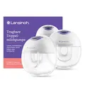Produktbild: Lansinoh tragbare elektrische Doppelmilchpumpe – freihändig und leise abpumpen ohne Kabel & Schläuche – wiederaufladbarer Akku – einfache Bedienung & Reinigung - handsfree