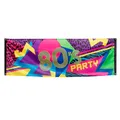 Produktbild: Polyester Fahne 80er Jahre - 220 x 74cm - Dekoration Mottoparty 80er Jahre
