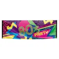 Produktbild: 80er Jahre Dekobanner 74x220cm für Mottopartys und Retro Veranstaltungen