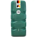 Produktbild: GARANTIA CUBUS Regentonne 1000 Liter dunkelgrün – Stabiler Wassertank/Regenfass für Garten – UV-beständiger Regenwassertank mit Hahn, Deckel & Anschluss – platzsparender Gartentank