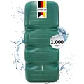 Produktbild: GARANTIA CUBUS Gartentank 1000 Liter dunkelgrün - Regenfass Basic Line Garten