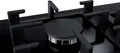 Produktbild: Bosch PPQ7A6B90 Gas-Kochfeld, 6 Serie, 5 Brenner, 75cm, Schwarzes Glas, Schwarzes Glas