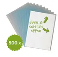 Produktbild: 500x Durable Prospekthüllen A4 Sichthüllen genarbt oben&rechts o. 100my 233719
