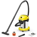 Produktbild: Kärcher Akku-Nass-/Trockensauger WD 3-18 S, 270 W, 17 l, Patronenfilter, gelb - Gelb