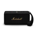 Produktbild: Marshall Middleton kabelloser tragbarer Bluetooth-Lautsprecher, über 20 Stunden tragbare Spielzeit, wasserfest IP67 – Schwarz und Messing
