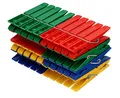 Produktbild: Jean Products 40 x stabile Wäscheklammer aus Kunststoff | 40 Stück | ca. 7x1x1,5 cm | Wäscheklammern bunt aus Plastik