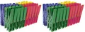 Produktbild: 80 Stabile Wäscheklammern 7 x 1cm bunt langlebiger griffiger Kunststoff