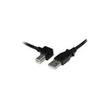 Produktbild: StarTech.com USB2.0 A auf B Kabel links gewinkelt - St/St - USB-Kabel - USB Typ A, 4-polig (M) - USB Typ B, 4-polig (M) - 3,0m (USB/USB2.0) - Winkelverbinder, links - Schwarz (USBAB3ML)