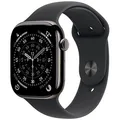 Produktbild: Apple Watch Series 11 42 mm Titan (GPS+Cellular) Sportarmband S/M schwarz, schiefer