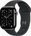 Produktbild: Apple Watch Series 11 GPS + Cellular 42mm Titan schiefer mit Sportarmband S/M schwarz