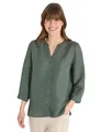 Produktbild: Cecil 3/4-Arm Bluse aus Leinenmix just Khaki XXL