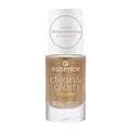 Produktbild: essence clean & glam top coat, Unter- und Überlack, transparent, schimmernd, ohne Aceton, vegan, Mikroplastik Partikel frei (8ml)