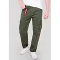 Produktbild: Alpha Industries Cargohose Jet Pant mit seitlichen Cargotaschen und Kordelzug am Beinabschluss grün 40