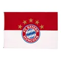Produktbild: FC Bayern München Hissfahne 5 Sterne Logo | 180 x 120 cm | 100% Polyester