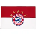Produktbild: FC Bayern München Hissflagge Fahne Flagge Logo 5 Sterne 180 x 120 FCB Fanartikel