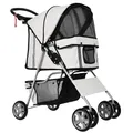 Produktbild: PawHut Hundewagen Hundebuggy Pet Hunde Buggy Stroller Jogger Anhänger Grau