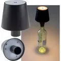 Produktbild: Led Akku Flaschenleuchte Warmweiß, Li Akku, Øxh 10x12cm Schwarz