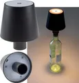 Produktbild: ChilliTec LED Tischleuchte Tischlampe Flaschenleuchte Schwarz
