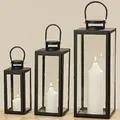 Produktbild: BOLTZE Laternen Set Arana (schwarz, Windlichter 3-teilig, ohne Kerzen, Dekoration für Wohnung, Haus, Indoor, Kerzenhalter) 1007341