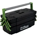 Produktbild: Werkzeugkiste 48x24x21 Cm Kunststoff Griffe Klappbar Aus Stahl Werkzeugkasten Toolbox Organizer Leer