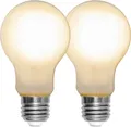 Produktbild: Star Trading Filament LED, F, 2er Pack E27, Kugelform, gefrostet, K, 80 Ra, 470 