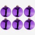 Produktbild: Mojawo 6 Stück XL Christbaumkugeln Blau Weihnachtsbaumkugeln Baumschmuck Lila Ø 15cm Schmuckkugeln