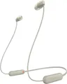 Produktbild: Sony kabellose WI-C100 In-Ear-Kopfhörer (bis zu 25 Stunden Akkulaufzeit, optimiert für Sprachassistenten, integriertes Mikrofon für Telefonate, Bluetooth), Taupe, klein