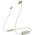Produktbild: Sony WIC100C Bluetooth-Kopfhörer taupe Headset In-Ear bügellos Nackenriemen NEU
