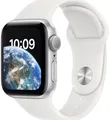 Produktbild: Apple Watch SE 2.Gen 2022 GPS 44mm Smartwatch Alu Silber Sportarmband Weiss