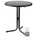 Produktbild: Beautissu Bistrotisch Outdoor Rund Ø 60 cm – Made in Germany Balkontisch Gartentisch Rund 70 cm hoch Anthrazit – Wetterfest Beistelltisch Stehtisch Outdoor Balkon Gartentisch Klein – Emma